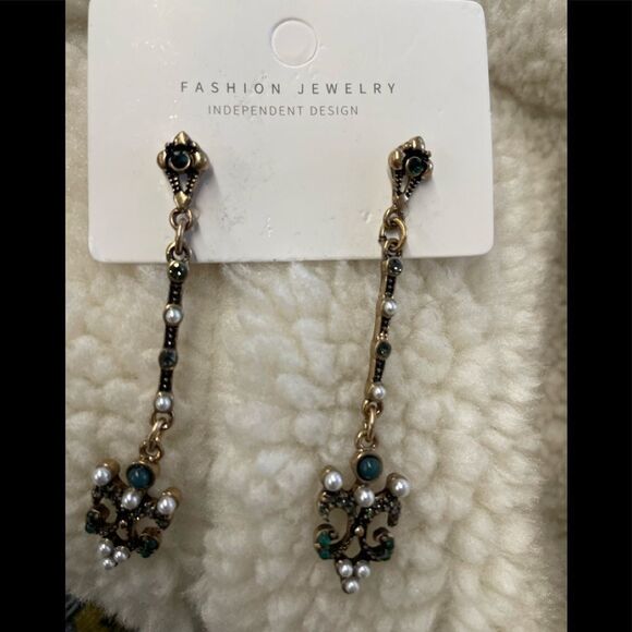 Vintage BoHo drop dangle earrings - Picture 1 of 4